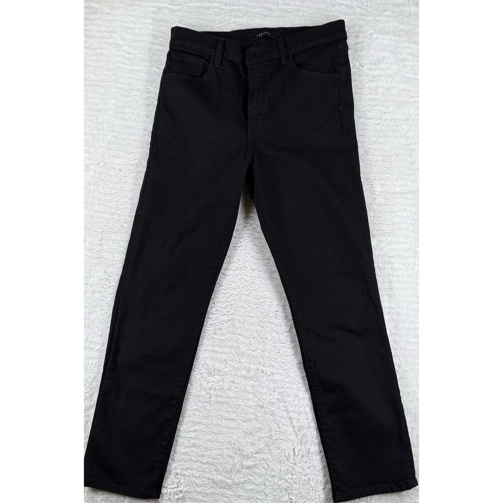 EUC J Brand Ruby in Vanity Black High Rise Crop Cigarette Stretch Jeans 28
